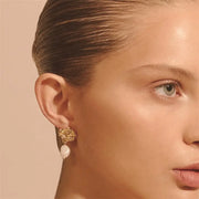 Lava Pearl Earring