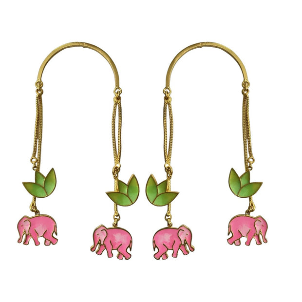 Elephant Lotus Danglers